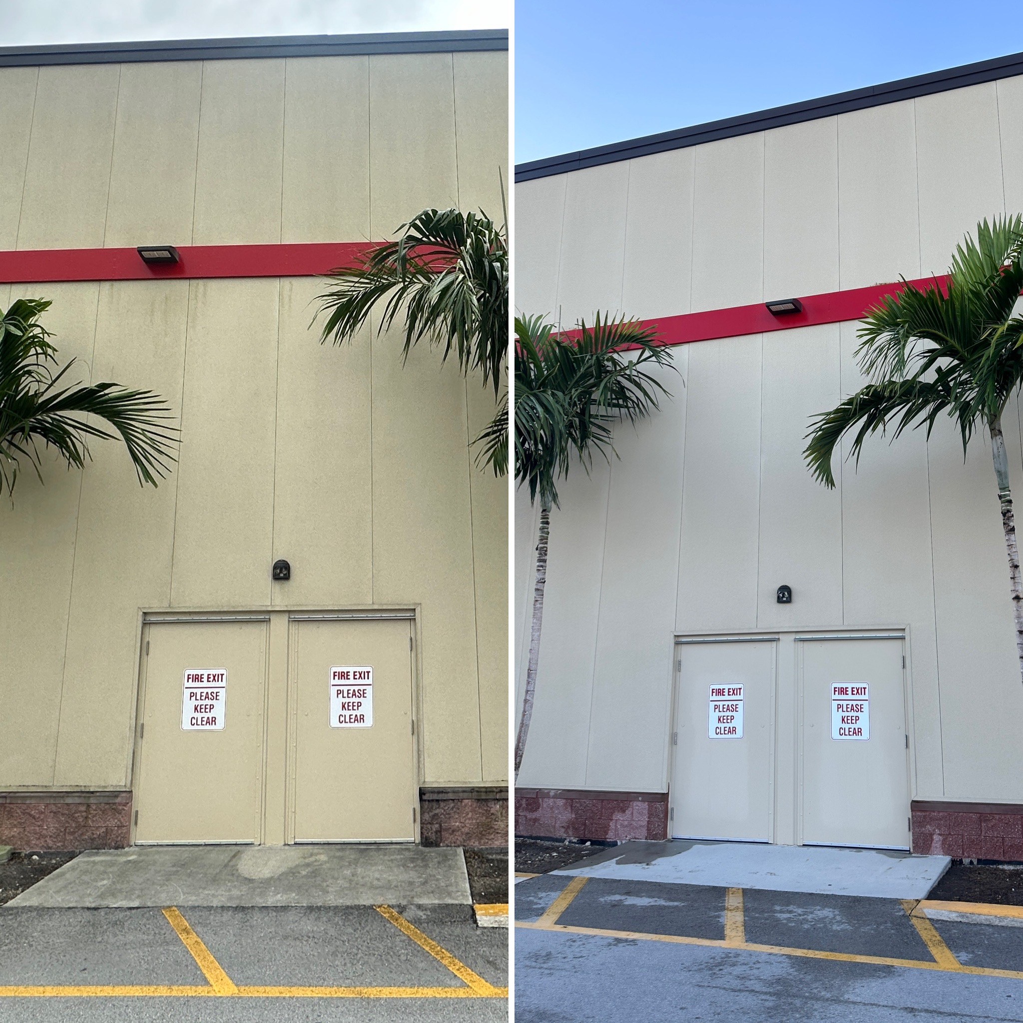 Before/After and Before/After storefront cleaning